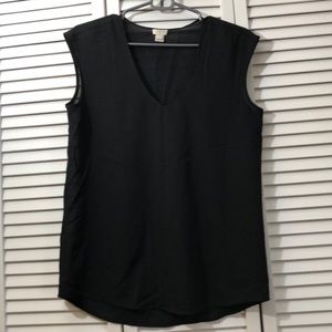 J. Crew Factory Black Sleeveless Shell Blouse 🖤